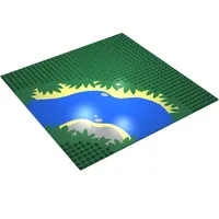 Baseplate 32 x 32 with 7-Stud Curve with Lagoon / River Print
