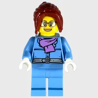 Medium Blue Torso, Medium Blue Legs, Dark Red Hair