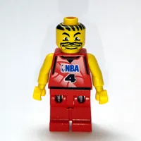 Basketball Player, Red  Torso, Red Legs #4