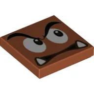 Tile 2 x 2 with Goomba Face Looking Left Print