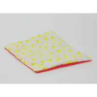 Duplo Blanket Dual Sided with Yellow Bow / Yellow Teddy Bear on White Background Print