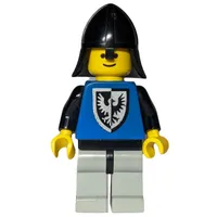 Knight (Black Falcon) - Light Gray Legs, Neck-Protector