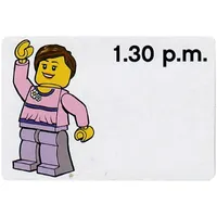 Activity Card, Time-Teaching 12-Hour Clock 1.30 p.m., Female