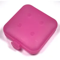 Clikits Container Box, Square with 2 x 2 Holes Arrangement - Hinged