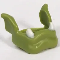 Minifig Neckwear Orc Lower Jaw with White Fangs Pattern
