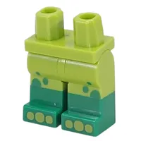 Hips with Lime Legs and Green Boots Pattern with Green Bubbles, Lime Toes print