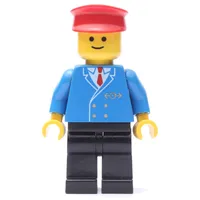 Conductor - Blue Jacket, Black Legs, Red Hat (3626b Head)