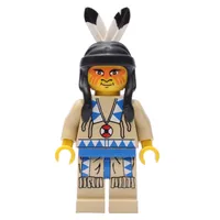 Indian - Tan Clothing, Blue Trim