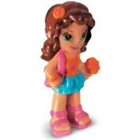 Clikits Figure, Daisy, Brown Hair, Orange Top, Aqua Skirt, Dark Pink Sandals