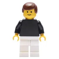 Man - Black Torso, White Legs, Brown Hair