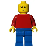 Red Torso, Blue Legs, Smile