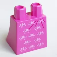 Hips and Legs Under Dress/Robe with Bright Pink Flowers Print