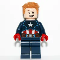 Captain America, Medium Nougat Hair, Red Hand, Beard
