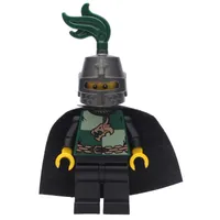 Dragon Knight, Dark Green, Helmet with Dark Green Plume, Cape