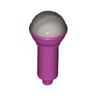 Musical Instrument Microphone with Silver Top Half Screen Print