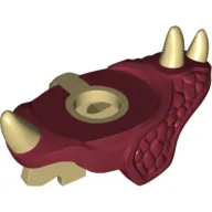 Minifig Neckwear Shoulder Pads with 3 Spikes and Spine with Dark Red Pads Print