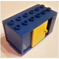 Duplo Vehicle Container 6 x 3 with Yellow Sliding Door and Two Round Yellow Arrows Pointing Left to Right Print