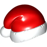 Santa Hat with Red Top Print