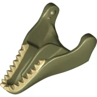 Animal Body Part, Dinosaur, Tyrannosaurus Rex Lower Jaw with Tan Teeth Print