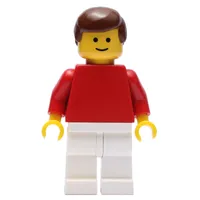 Soccer Player Red Plain Torso, White Legs 9
