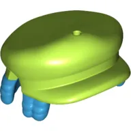 Hair and Hat, Braided with Lime Flat Cap with Pin Hole in Top