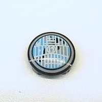 Plate Round 2 x 2 with Rounded Bottom and Headlight Print