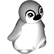 Duplo Animal Penguin, Baby with Light Bluish Grey Back, Black Beak Print