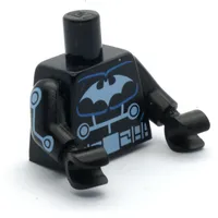 Torso Medium Blue Batman Symbol, Utility Belt Print, Black Arms and Hands