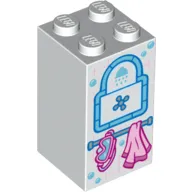 Brick 2 x 2 x 3 with shower print