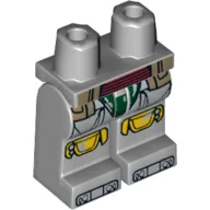 Hips and Light Bluish Gray Legs with Armor, Small Dark Red Belt and Tan Print (Boba Fett)