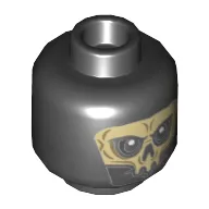 Minifig Head Death Eater Mask, Black Eyes, No Nose