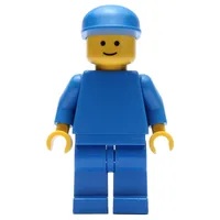 Man, Plain Blue, Blue Cap