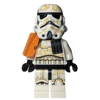 Sandtrooper Squad Leader / Captain, Orange Pauldron, Neck Bracket, Dual Molded Helmet, Closed Mouth