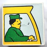 Duplo Tile 2 x 2 x 1 with Mosaic, Community 3 print - 9221-1