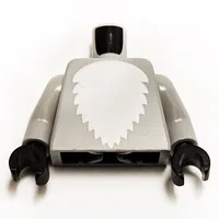 Torso, White Fur print, Light Bluish Grey Arms, Black Hands