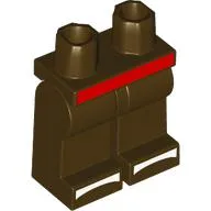 Hips and Dark Brown Legs with White Toes, Red Belt print