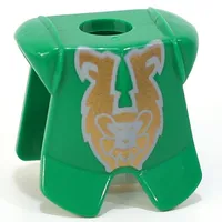 Minifig Neckwear Armor Breastplate with Leg Protection, Rascus Gold Monkey Print