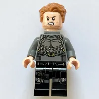 Star-Lord in Dark Bluish Gray and Silver Outfit with Hair