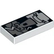 Tile 1 x 2 with Tarot Tower Card Print