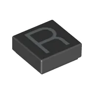 Tile 1 x 1 with letter Capital R Print