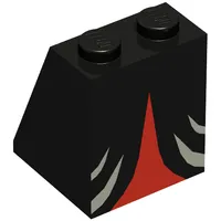 Slope 65° 2 x 2 x 2 Smooth without Bottom Tube with Witch's Dress Print