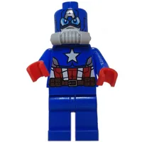 Captain America in Scuba Suit with Printed Mask