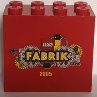 Brick 2 x 4 x 3 with 'LEGO FABRIK 2005' Print