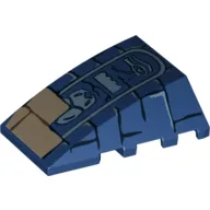 Wedge Curved 4 x 4 No Top Studs with Bricks and Hieroglyphs Print (Scarab Abdomen)