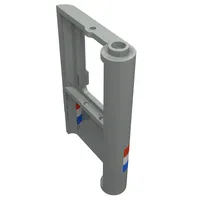 Door 1 x 4 x 5 Train Left with Red/White/Blue Stripe Print