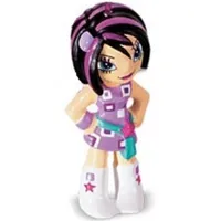 Clikits Figure, Star, Black Hair Streaked with Purple, Purple Dress with Sash, White Boots