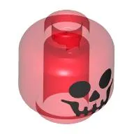 Minifig Head Skeleton, Black Skull Face Print