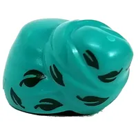 Hat, Wrapped Towel with Black Leaves print