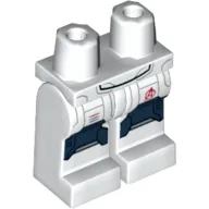 Hips and White Legs with Dark Blue Knee Plates and Red Avengers Logo Print (Iron Legion)