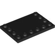 Plate Special 4 x 6 with Studs on 3 Edges